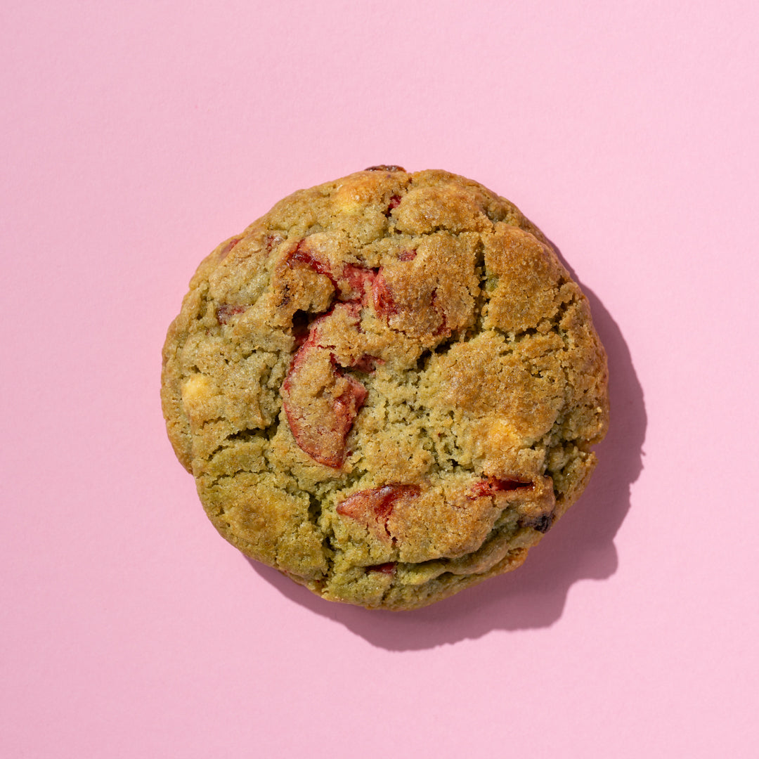 choc chip matcha strawberry cookie